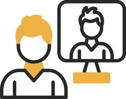 Online Conference Vector Icon Design