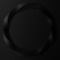 3D rendering Abstract geometry dynamic object with dark background. photo