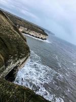 flamborough cliffs and the sea photo