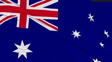 Australia Flag Cloth Removing From Screen, Intro, 3D Rendering, Chroma Key, Luma Matte video