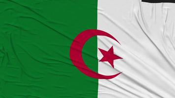 algeriet flagga trasa avlägsnande från skärm, 3d tolkning, krom nyckel, luma matt urval video