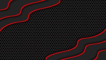 Abstract dark Red Futuristic Gaming Background with a hexagon pattern , dark Red geometric background  for banner or Offline stream, gaming background template vector