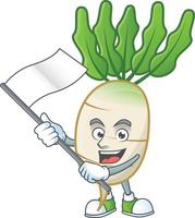 Daikon cartoon character style vector