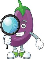 Eggplant cartoon character style vector