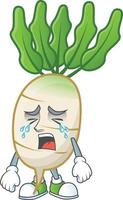 Daikon cartoon character style vector