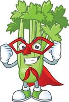 Happy celery plant cartoon character vector