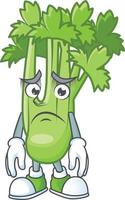 Happy celery plant cartoon character vector