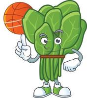 Spinach cartoon character style vector