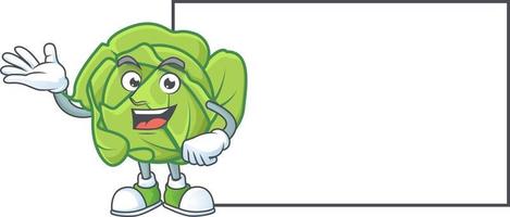 Cabbage cartoon character style vector