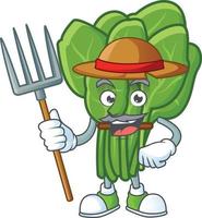 Spinach cartoon character style vector