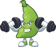 Broad beans cartoon character style vector