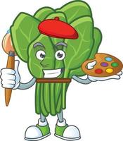 Spinach cartoon character style vector