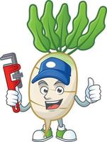 Daikon cartoon character style vector