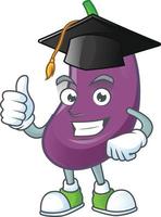 Eggplant cartoon character style vector