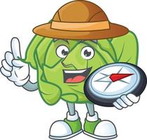 Cabbage cartoon character style vector