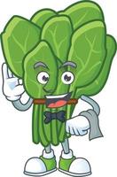 Spinach cartoon character style vector