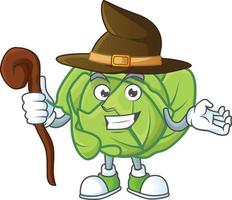 Cabbage cartoon character style vector