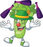 Happy celery plant cartoon character vector