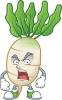 Daikon cartoon character style vector