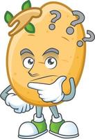 Sprouted potato tuber cartoon character style vector