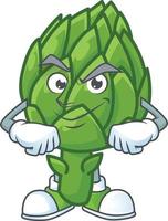 Artichoke cartoon character style vector