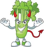 Happy celery plant cartoon character vector