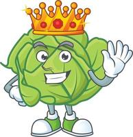 Cabbage cartoon character style vector