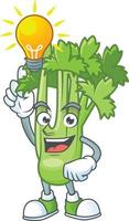 Happy celery plant cartoon character vector