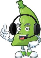 Broad beans cartoon character style vector