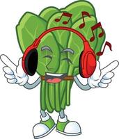 Spinach cartoon character style vector