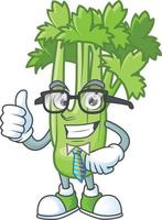 Happy celery plant cartoon character vector