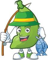 Broad beans cartoon character style vector