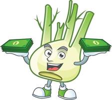 Fennel cartoon character vector