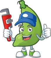 Broad beans cartoon character style vector