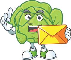 Cabbage cartoon character style vector