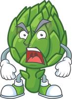 Artichoke cartoon character style vector