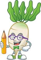 daikon dibujos animados personaje estilo vector