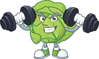 Cabbage cartoon character style vector