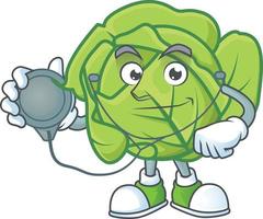 Cabbage cartoon character style vector