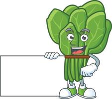 Spinach cartoon character style vector