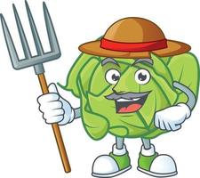 Cabbage cartoon character style vector