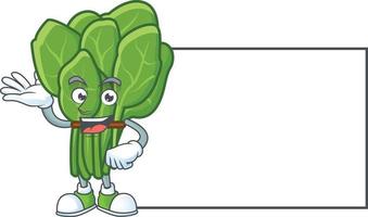 Spinach cartoon character style vector