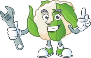 Cauliflower cartoon character style vector