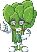 Spinach cartoon character style vector