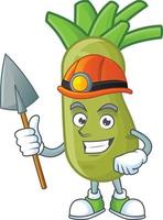 Wasabi cartoon character vector