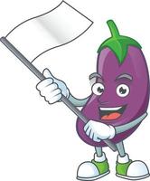 Eggplant cartoon character style vector