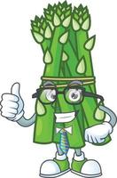 Asparagus cartoon character style vector