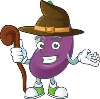 Eggplant cartoon character style vector