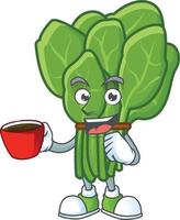 Spinach cartoon character style vector