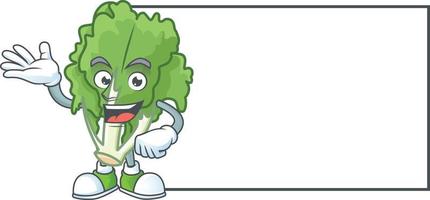 Endive cartoon character style vector